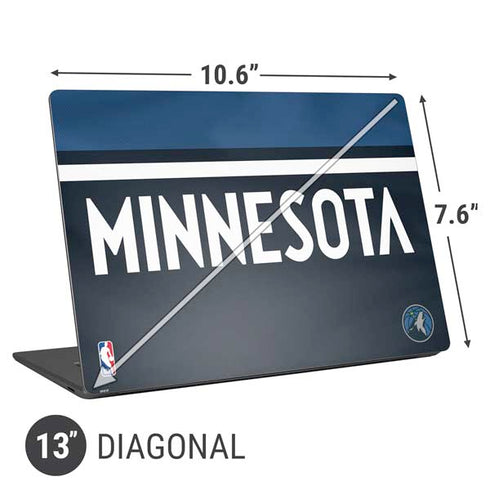 NBA Minnesota Timberwolves Jersey Universal Laptop 13in (10.6 x 7.6in) Skin